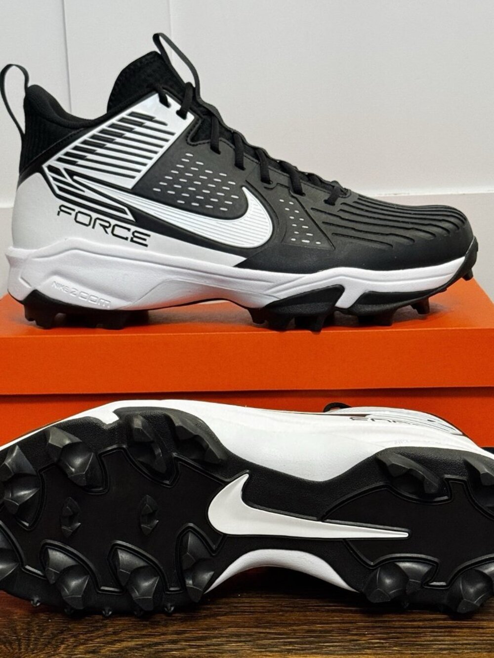 SIZE 13 - Nike Force Savage Pro 3 Shark FJ8163-002 Black Football Cleats LINEMAN